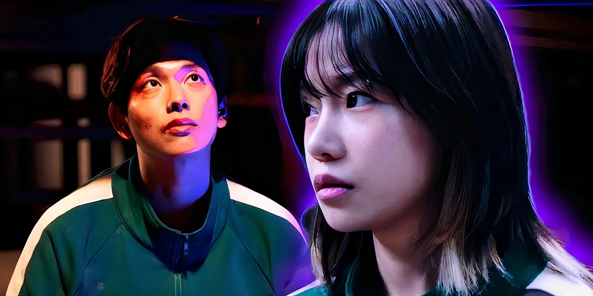 Jo Yu-ri as Kim Jun-hee and Yim Si-wan as Lee Myeong-gi in Squid Game season 2