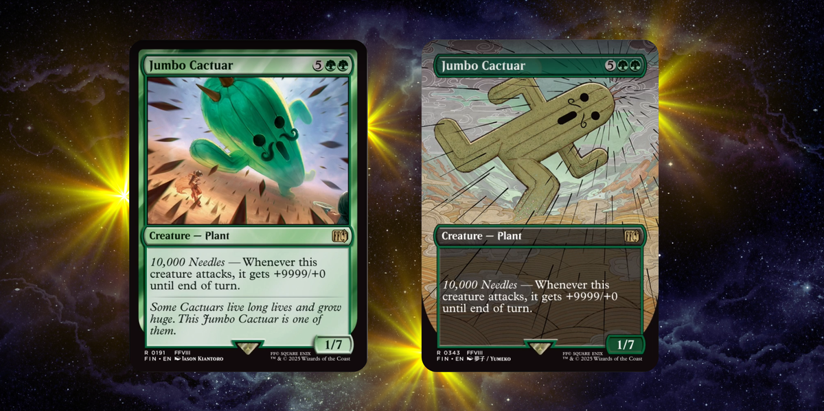 Jumbo Cactuar from final fantasy in magic the gathering