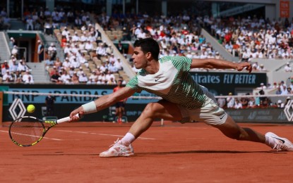 <p>Carlos Alcaraz of Spain <em>(Xinhua/Gao Jing)</em></p>