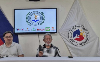 <p><strong>PSA FORUM.</strong> Premier Volleyball League president Ricky Palou (right), with control committee chairman Sherwin Malonzo, discusses the upcoming draft during the Philippine Sportswriting Association (PSA) forum at the Rizal Memorial Sports Complex on Tuesday (June 3, 2025). A total of 60 players are joining the draft on Sunday (June 8) at the Novotel Hotel at the Araneta Center. <em>(PSA photo)</em></p>