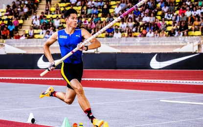 <p><strong>POLE VAULT STAR.</strong> An undated photo of the world's No. 2 pole vaulter Ernest John Obiena from his Instagram account. Obiena is among the 10 candidates in the Philippine Olympic Committee Athletes Commission election set on Jan. 27, 2024. <em>(Photo from EJ IG account)</em></p>