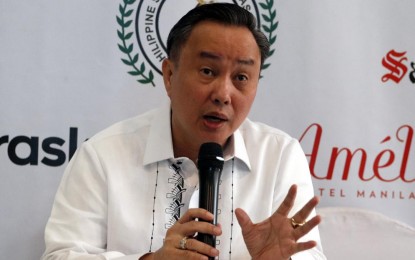 <p><strong>GOLF TOURNAMENT. </strong>Philippine Olympic Committee (POC) President Abraham "Bambol" Tolentino. The POC will hold a golf tournament for legislators on Wednesday (March 13, 2024), at the Valley Golf and Country Club in Cainta, Rizal. <em>(PNA photo by Jesus Escaros) </em></p>