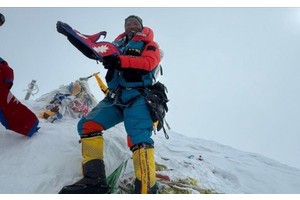 Nepali guide climbs Mt. Everest for record 30th time