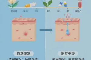 小儿小腿上偶尔长湿疹不管它会自己痊愈吗