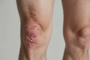 男人大腿上起湿疹能不能根治